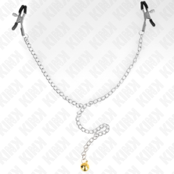 Nippelklemmen Met Bel Goudkleurig En Ketting 30 Cm