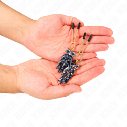 Clești pentru sfârcuri cu pandantiv bufniță 6 cm