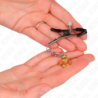 Nippelklemmen met Gouden Bel Hanger 6 cm