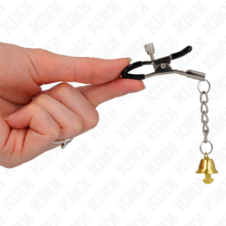 Nippelklemmen met Gouden Bel Hanger 6 cm
