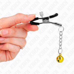 Nippelklemmen Met Gouden Belletjes Hanger 6 Cm