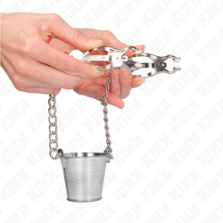 Pinças de Mamilo Com Cubo Prateado