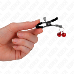 Pinças Para Mamilos Com Sino Duplo Vermelho 6 Cm