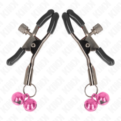 Pinças de Mamilo Com Sino Duplo Rosa 6 Cm