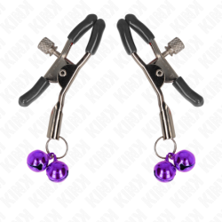 Pinças de Mamilo Com Sino Duplo Violeta 6 Cm