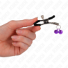Pinças de Mamilo Com Sino Duplo Violeta 6 Cm