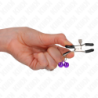 Pinças de Mamilo Com Sino Duplo Violeta 6 Cm