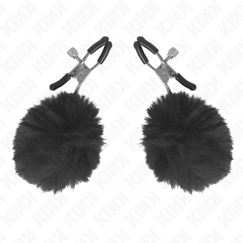 Nippelklemmen mit schwarzem Bommel 6 cm