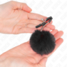 Nippelklemmen mit schwarzem Bommel 6 cm