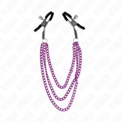 Violetit Nänniklipsit Kolminkertaisella Ketjulla 20/23/28 Cm