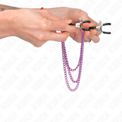 Violetse kolmekordse ketiga nibuklambrid 20/23/28 cm