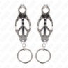 Pinzas Para Pezones Estilo Japonés Con Aros Plateado