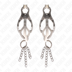 Pinzas Para Pezones Estilo Japonés Con Cadenas Plateado