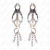 Pinzas Para Pezones Estilo Japonés Con Cadenas Plateado