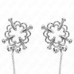 Pinze per capezzoli Fiore Metallico Con Catena