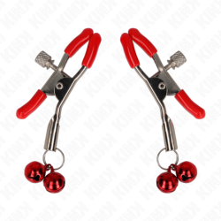 Piros Mellbimbócsipesz Dupla Csengettyűvel Piros 6 Cm