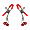 Piros Mellbimbócsipesz Dupla Csengettyűvel Piros 6 Cm