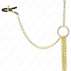 Pinças de Mamilo e Clitóris 4 Engates Ajustável Dourado