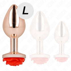 Rose Red Rose Gold Anal Plug L