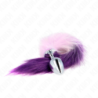 Anālā rota Talla L 10 X 4 Cm Ar Sintētisku Asti 40 Cm Violeta