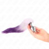 Anālā rota Talla L 10 X 4 Cm Ar Sintētisku Asti 40 Cm Violeta