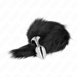 Plug Anal Mărimea M 8 X 3.5 Cm Cu Coadă Sintetică 40 Cm Negru