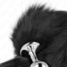 Plug Anal Taille M 8 X 3.5 Cm Avec Queue Synthétique 40 Cm Noir
