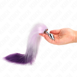 Analinis Kaištis Dydis S 7 X 3 Cm Su Sintetine Uodega 40 Cm Violetinė