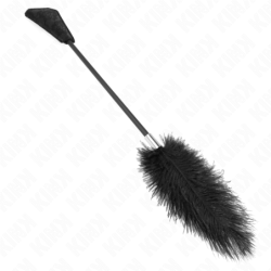 Plumas de Avestruz para Cócegas com Paleta de Renda 56 Cm