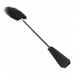 Plumas de Avestruz para Cócegas com Paleta de Renda 56 Cm
