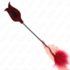 Plumes Chatouille Avec Palette Forme De Rose 38 Cm