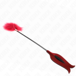 Plumas Para Cócegas Com Palheta Formato De Rosa 38 Cm