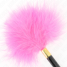 Piume solletico in metallo dorato fucsia 18 cm