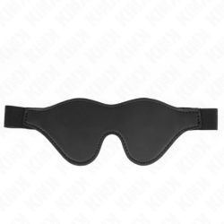 Faux Leather Blindfold With Elasticated Strap 21 X 8 Cm