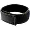 Cinghia in Pelle Regolabile con Velcro per Pene Nera