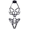 Black Patent Body Harness M
