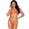 Body a Rete Maniche Lunghe Multicolor