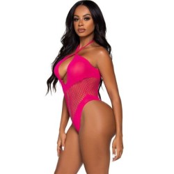 Body met Open Decolleté & Gekruist Fuchsia