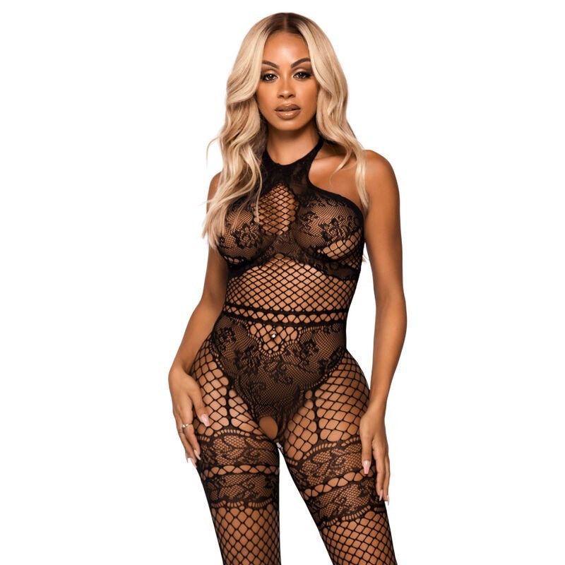 Bodystocking s Halterem Velikosti One Size - Černá Bodystocking s Halterem Velikosti One Size - Černá