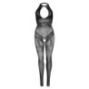 Bodystocking i Net Uden Sømme One Size - Sort