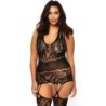 Bodystocking Design Floral Tamanho Grande