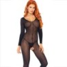 Bodystocking Noir Manches Longues