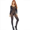 Zwarte Bodystocking Lange Mouw
