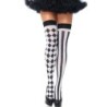 Harlequin High Socks Black/White