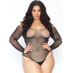Kristallisierter Netzstrumpf Bodystocking 1X-2X