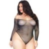 Kristalliserad Fisknätsbodystocking 1X-2X