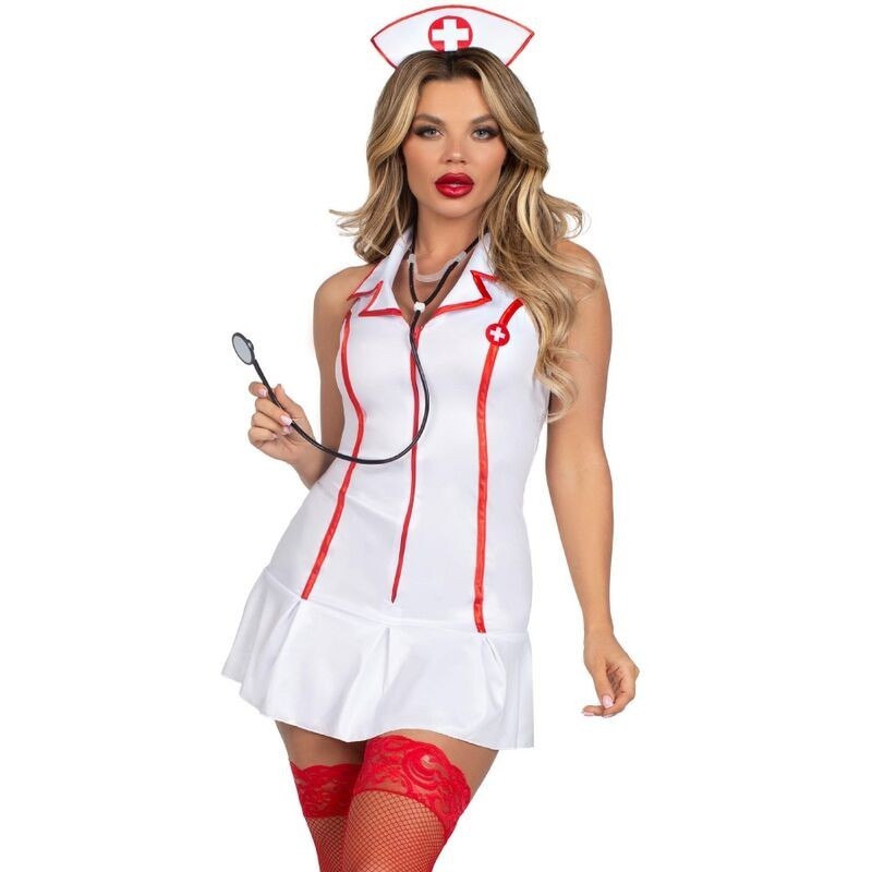 White Head Nurse Costume M/L