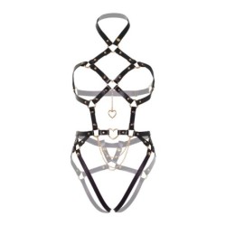 Kink - Teddy Harness Con Anello A Cuore Taglia L - Nero