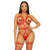 Kink - Teddy Arnês Com Tachas Tamanho S - Vermelho