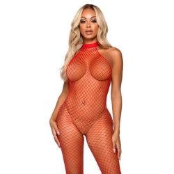 Le Frivole Bodystocking - Racer ovratnik Univerzalna veličina Crvena